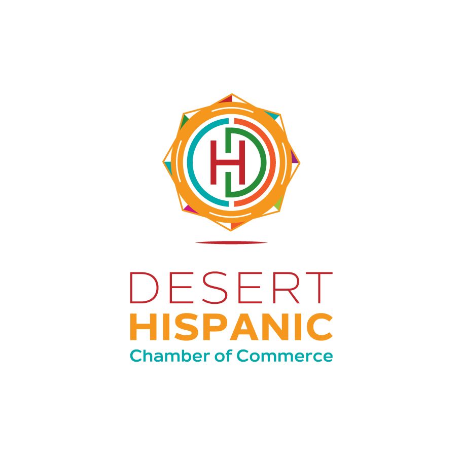 A logo for the desert hispanic chamber of commerce.