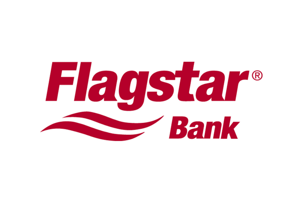 The flagstar bank logo is red and white on a white background.