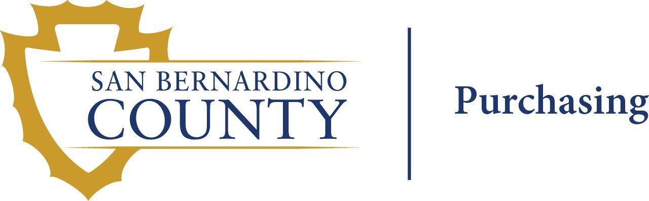 A logo for san bernardino county purchasing