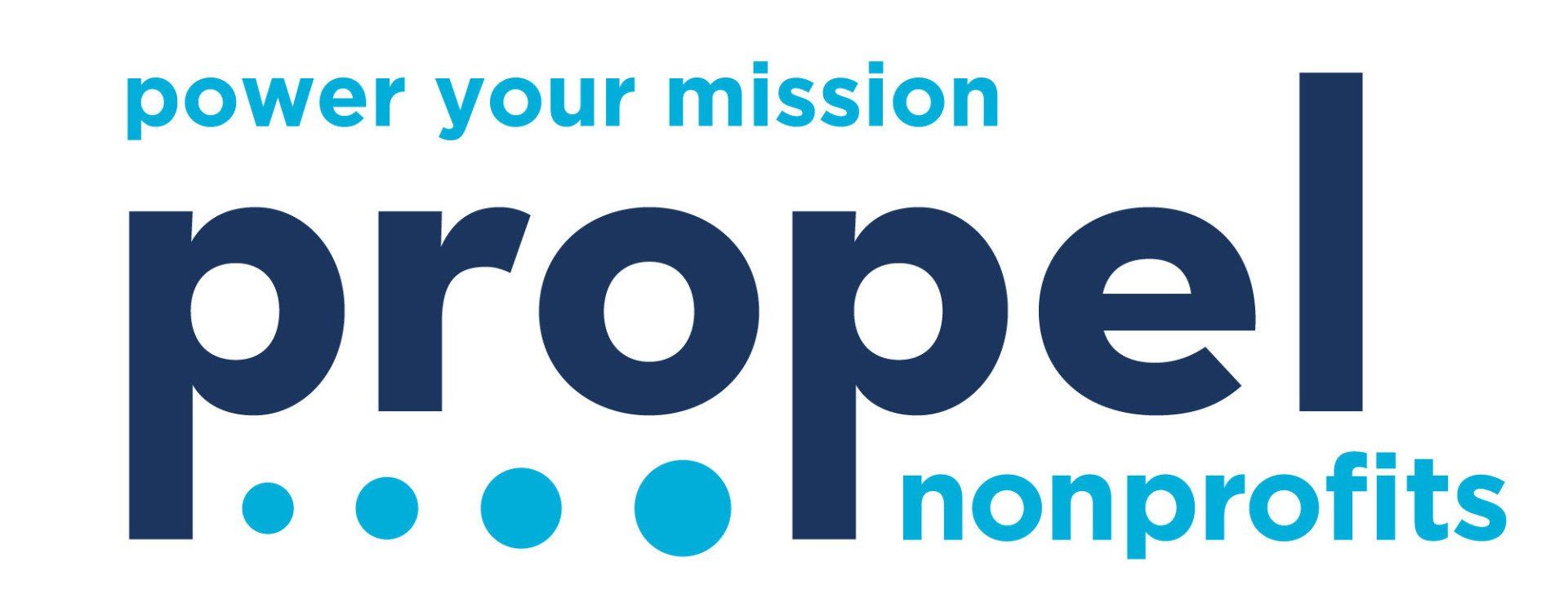 The logo for propel nonprofits says power your mission