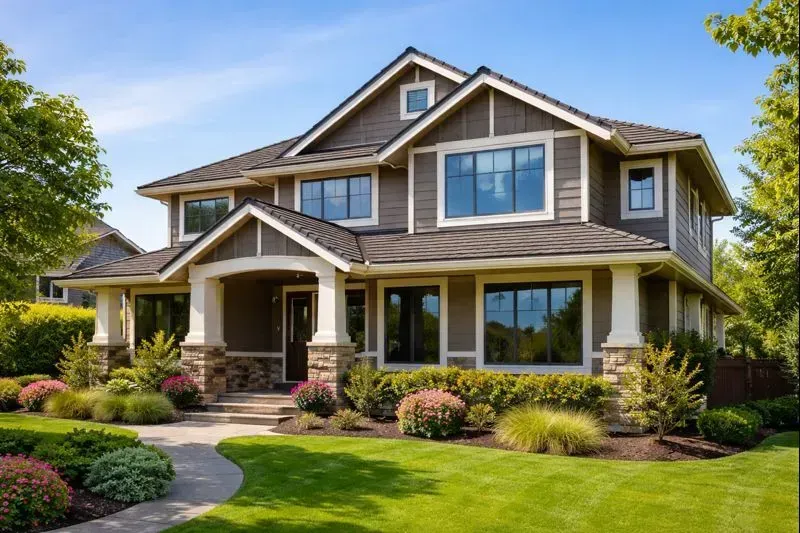 residential house with residential tint. 