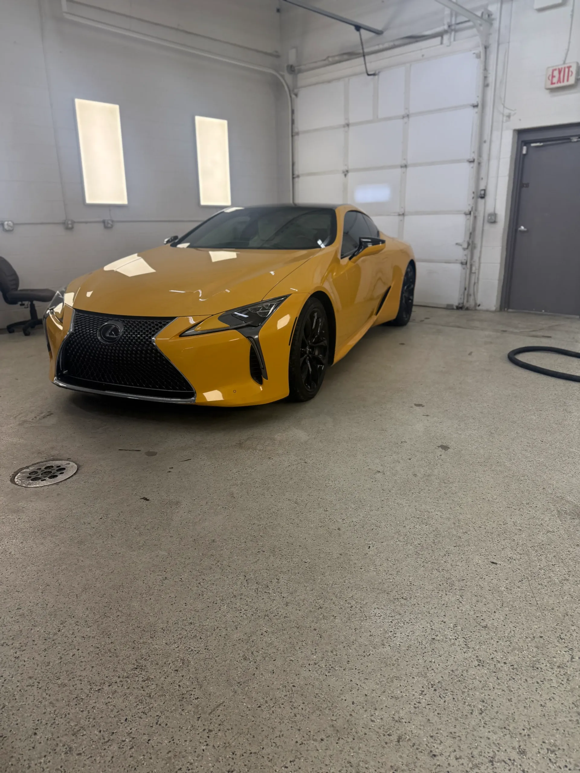 Lexus that was potential wrapped in yellow. 