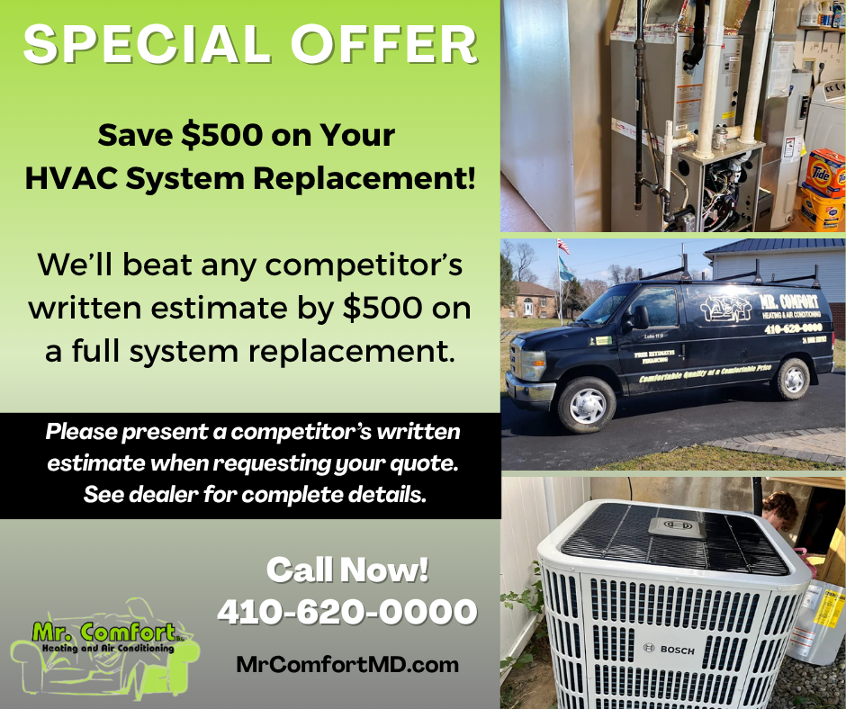 coupon Save $500 on your HVAC system replacement