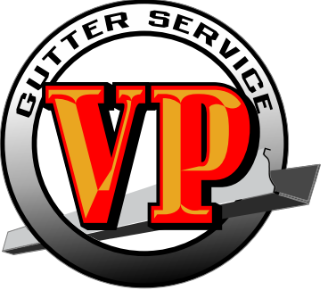 VP Gutter Cleaning Logo for VP Gutters: Red and gold