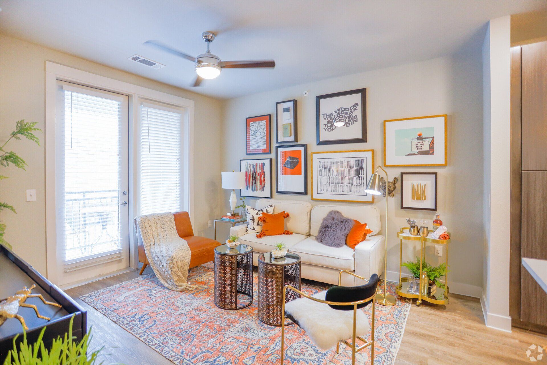 Living room with Outside Access | Domain at Founders Parc