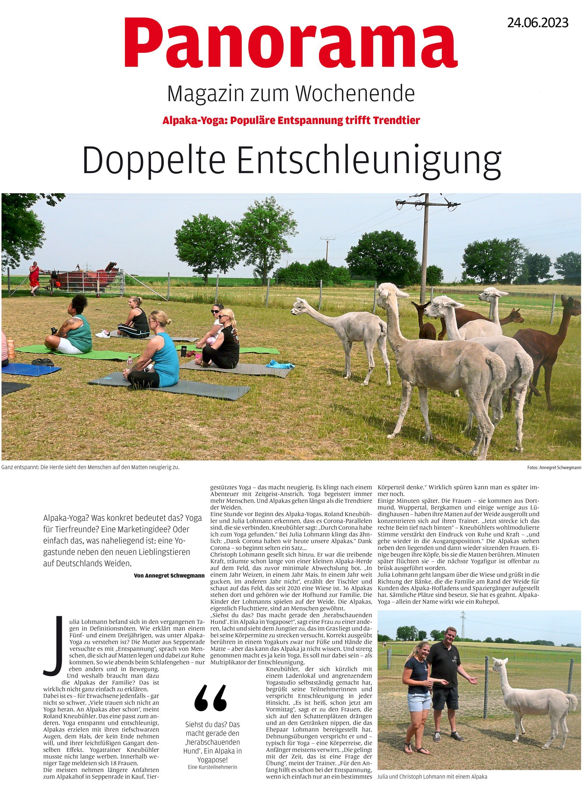 Die Titelseite eines Panoramamagazins