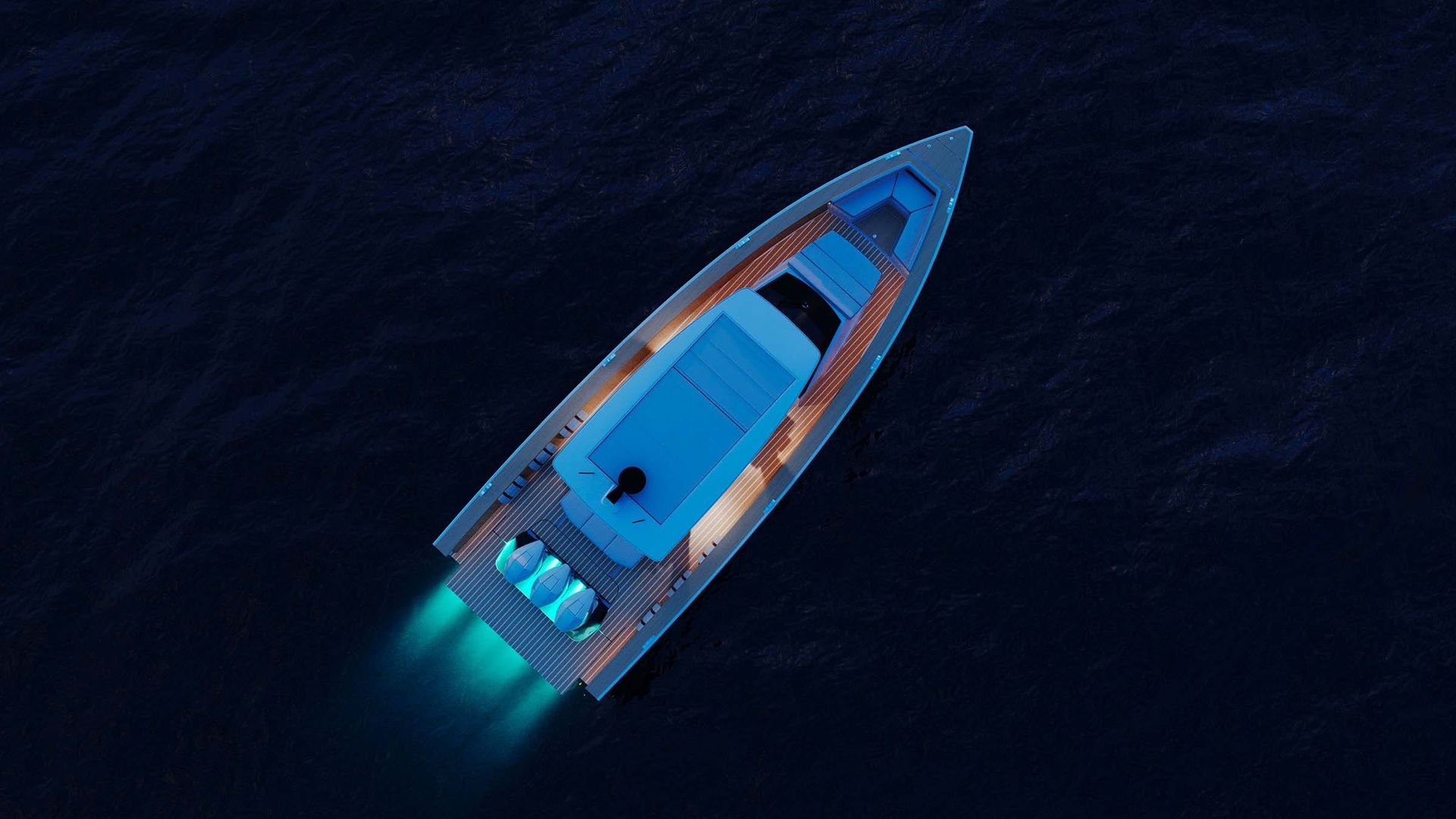 luxury yacht Mykonos night aerial view private yacht charter