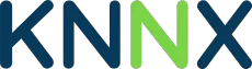 KNX logo in navy and green.