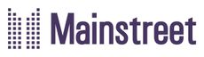 Mainstreet logo: purple text with two columns of squares representing a city skyline.