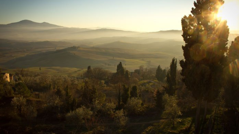 Blick über die Hügel der Toskana