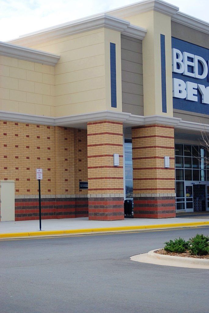 Meridian Crossings Shopping Complex with various colors in Velour and Split Face DecraStone