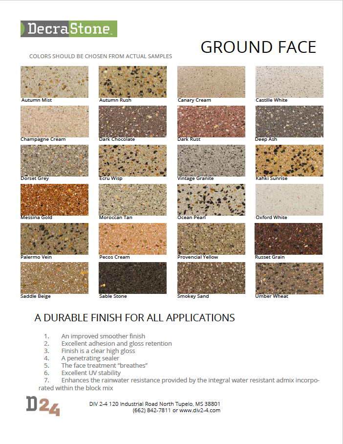 Ground Face Colors by DecraStone