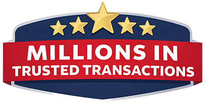 A blue and white sign that says a + accredited business