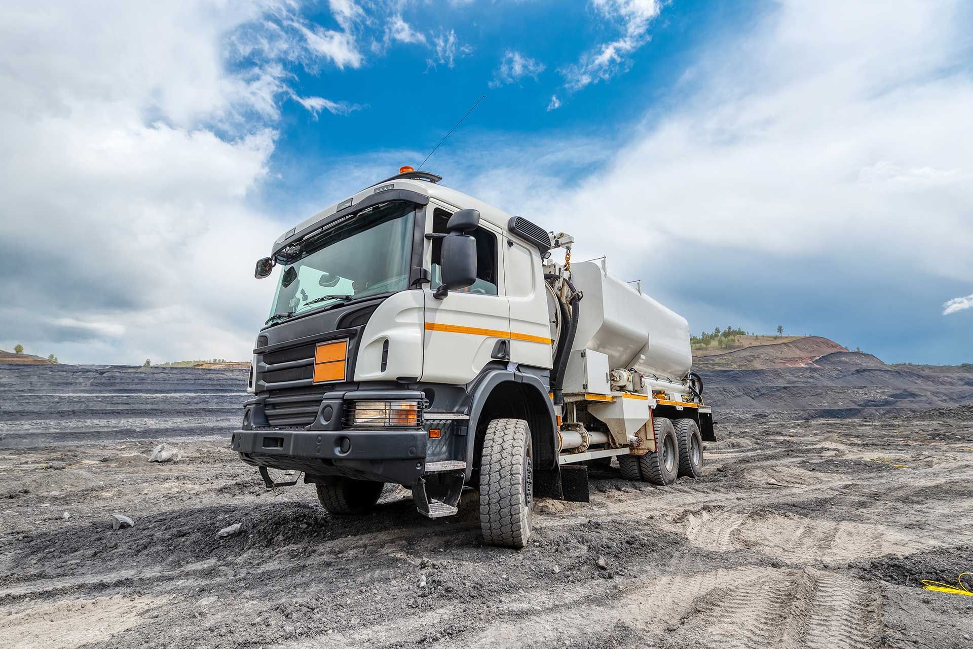 Special vehicle for transporting water and other technical fluids. 
