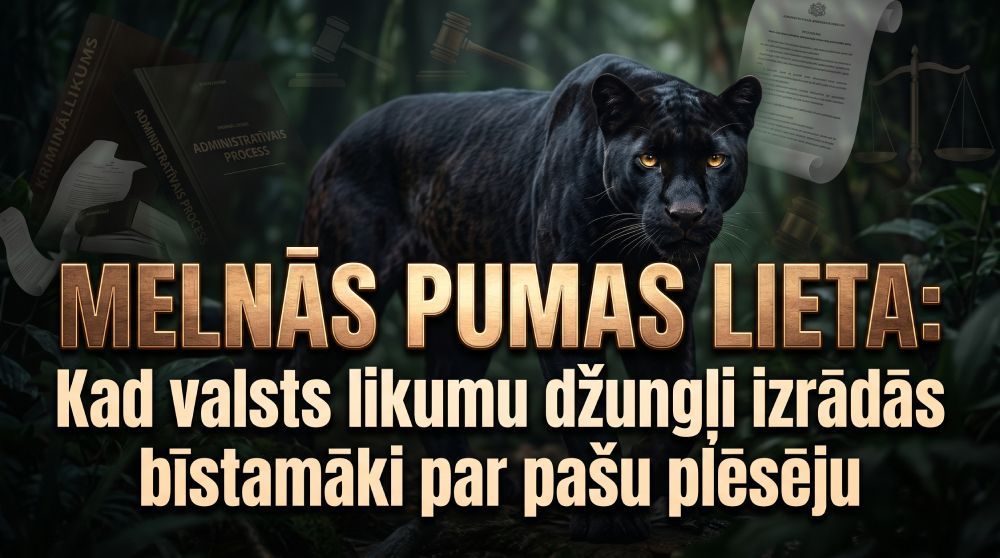 Melnās pumas lieta: Kad valsts likumu džungļi izrādās bīstamāki par pašu plēsēju