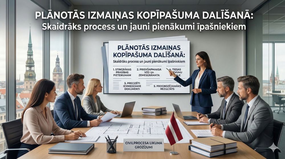 Plānotās izmaiņas kopīpašuma dalīšanā: skaidrāks process un jauni pienākumi īpašniekiem