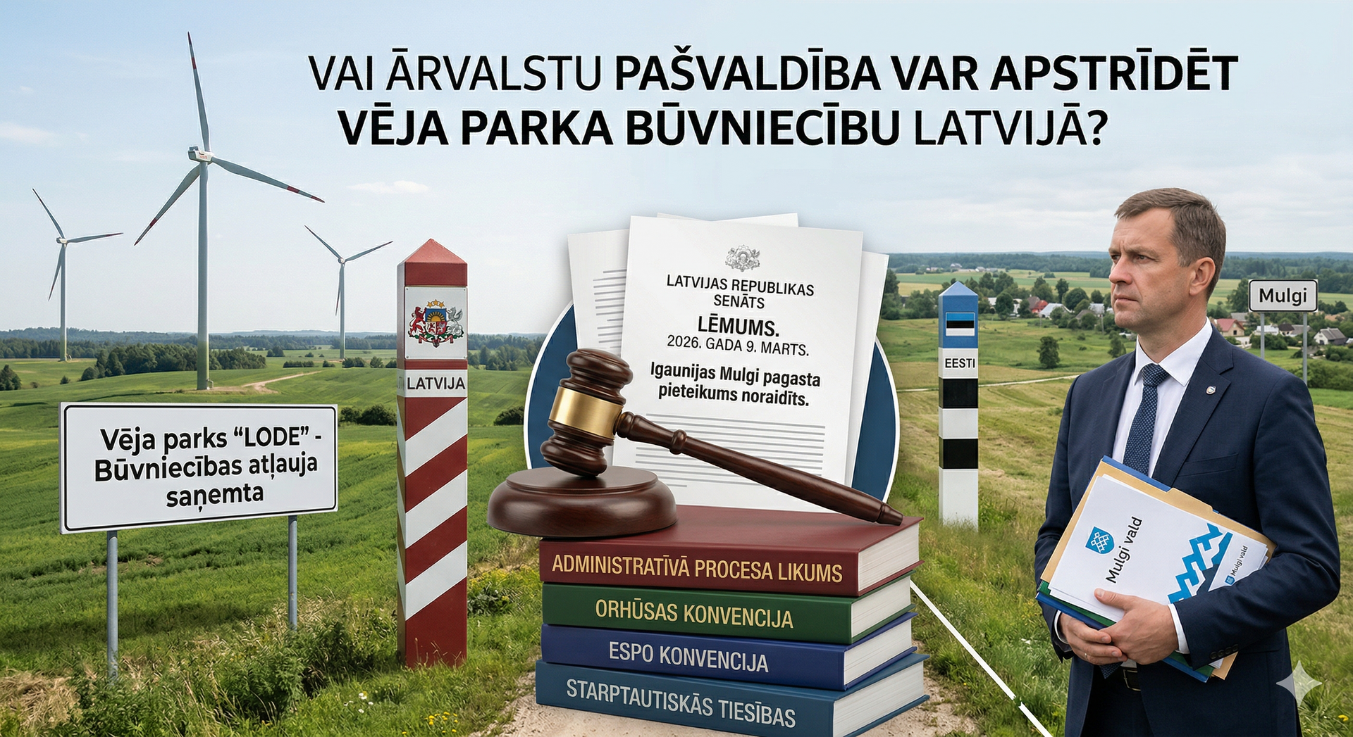 Vai ārvalstu pašvaldība var apstrīdēt vēja parka būvniecību Latvijā