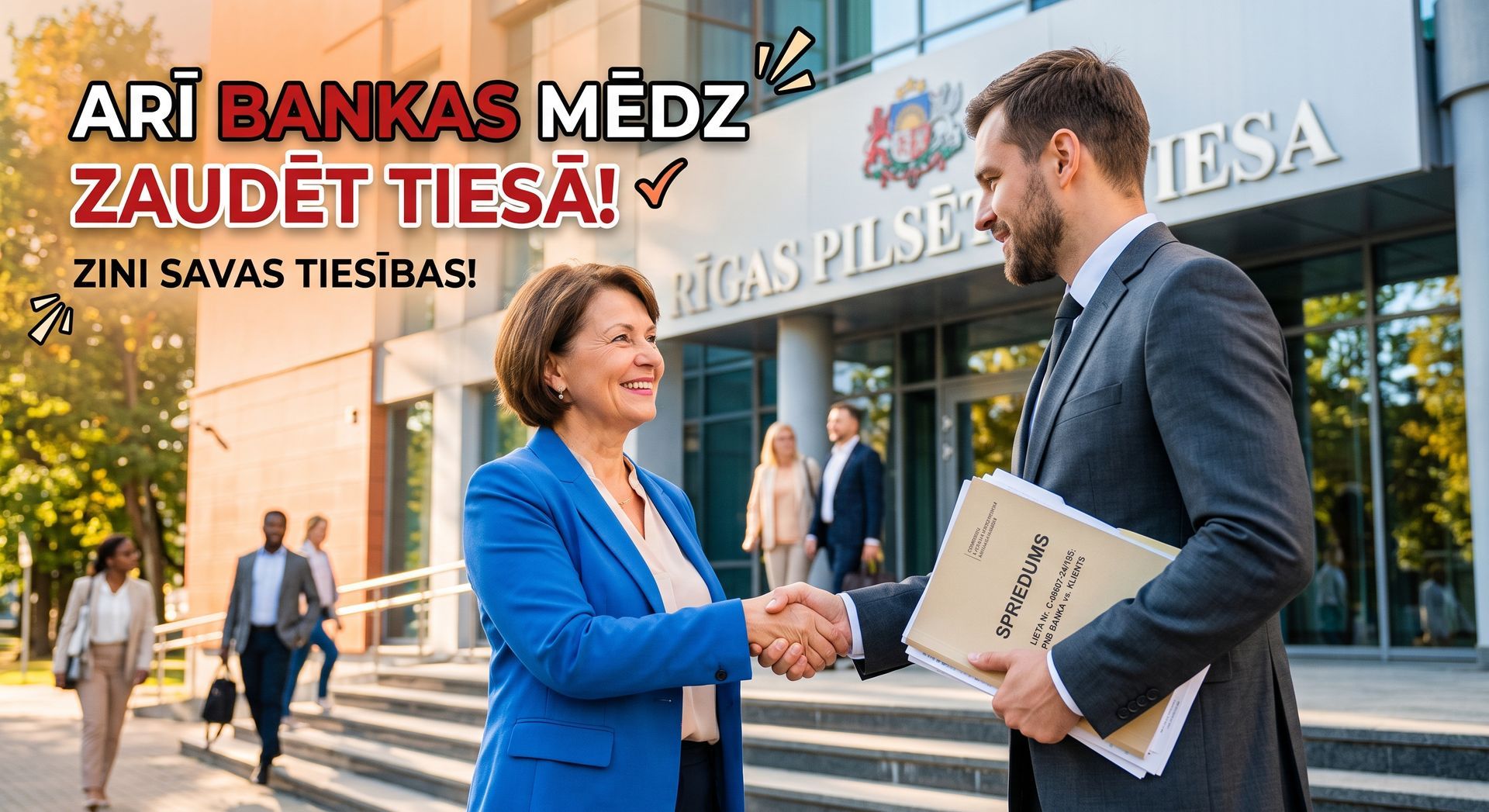 Arī bankas mēdz zaudēt tiesā!