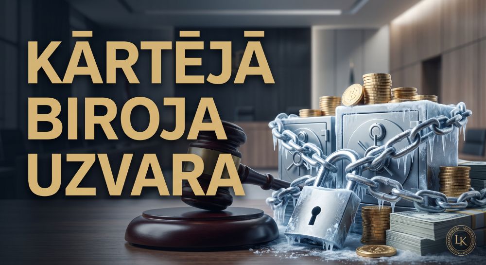 Kārtējā biroja uzvara: Kāpēc tiesa lēma saglabāt prasības nodrošinājumu un apķīlāt atbildētāja kontus