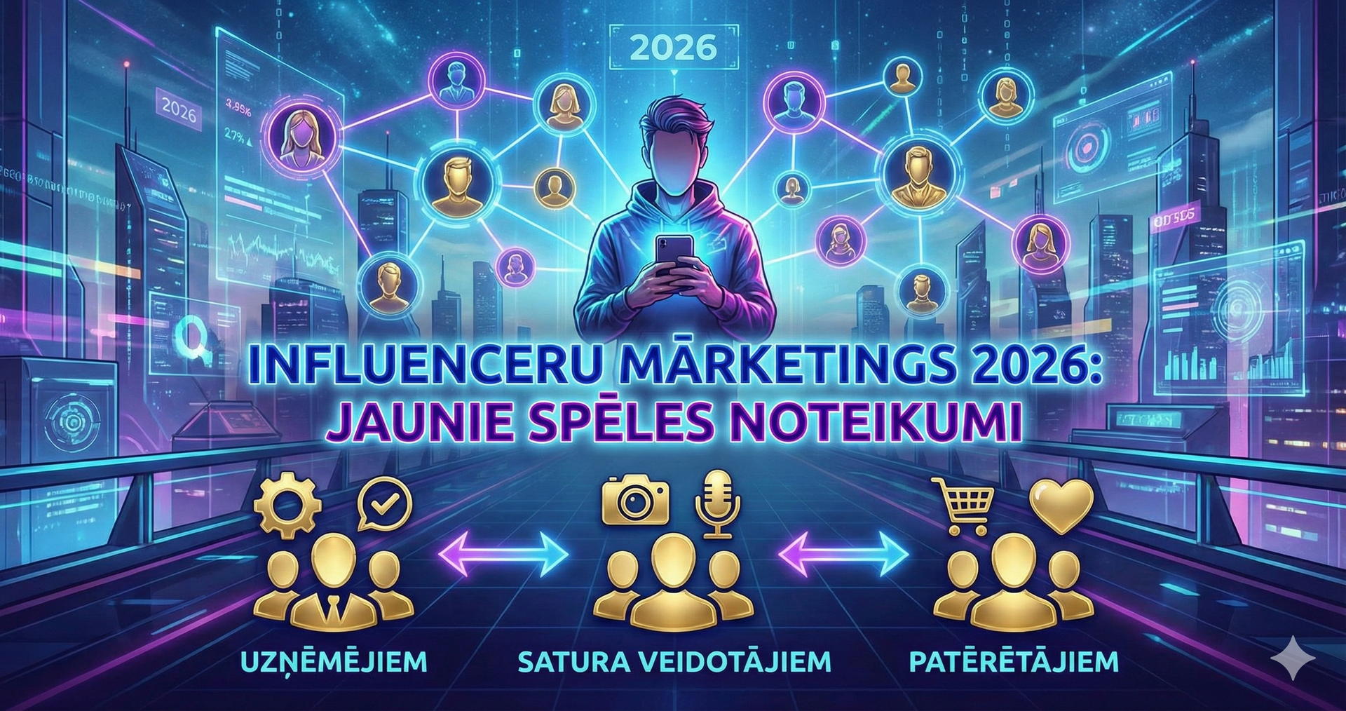 Influenceru mārketings 2026: Jaunie spēles noteikumi uzņēmējiem, satura veidotājiem un patērētājiem