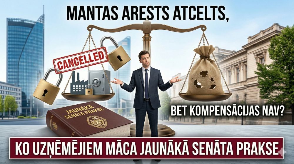 Mantas arests atcelts, bet kompensācijas nav? Ko uzņēmējiem māca jaunākā Senāta prakse