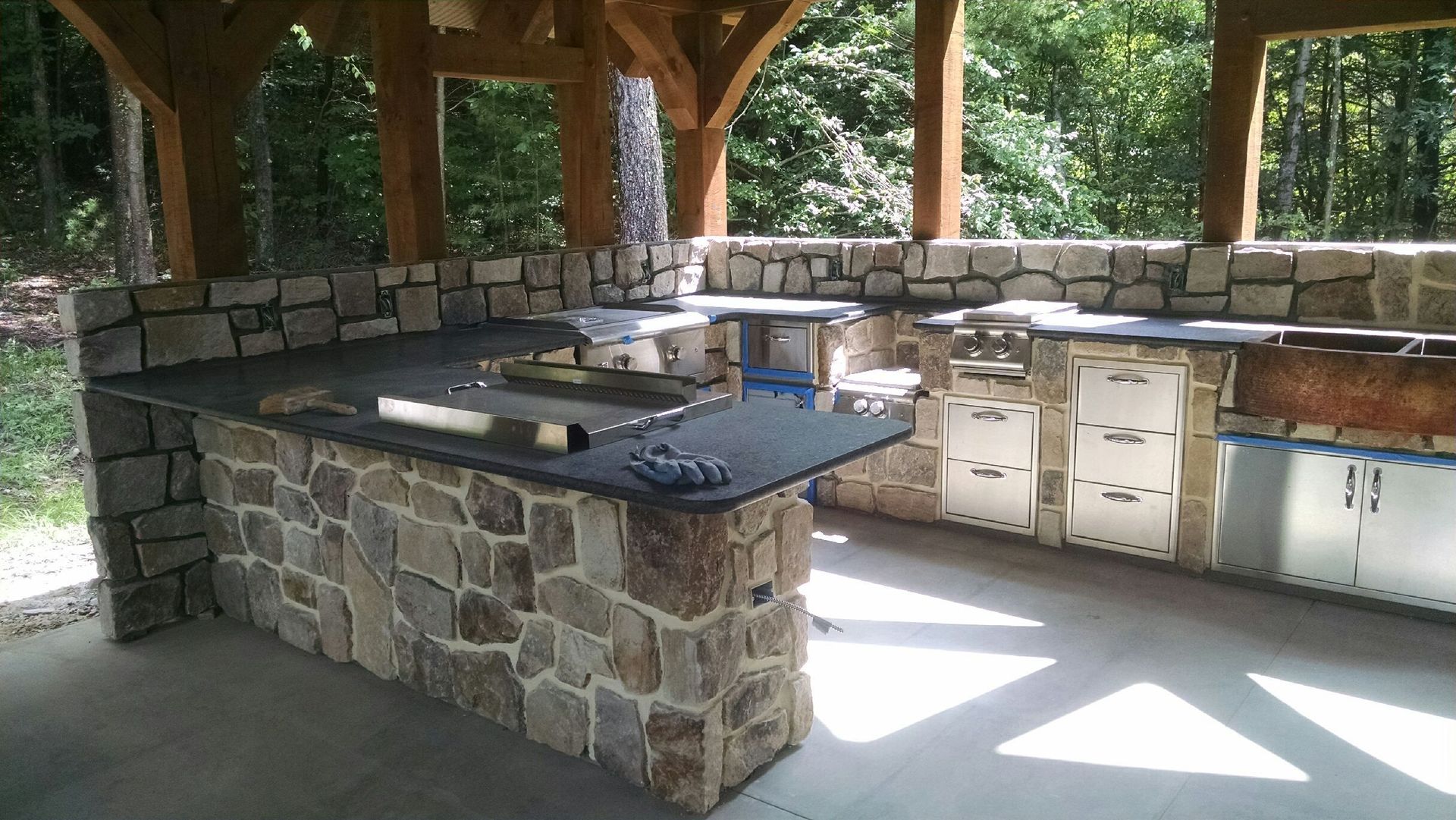 Luxury outdoor kitchen by contractor in Spring Mills