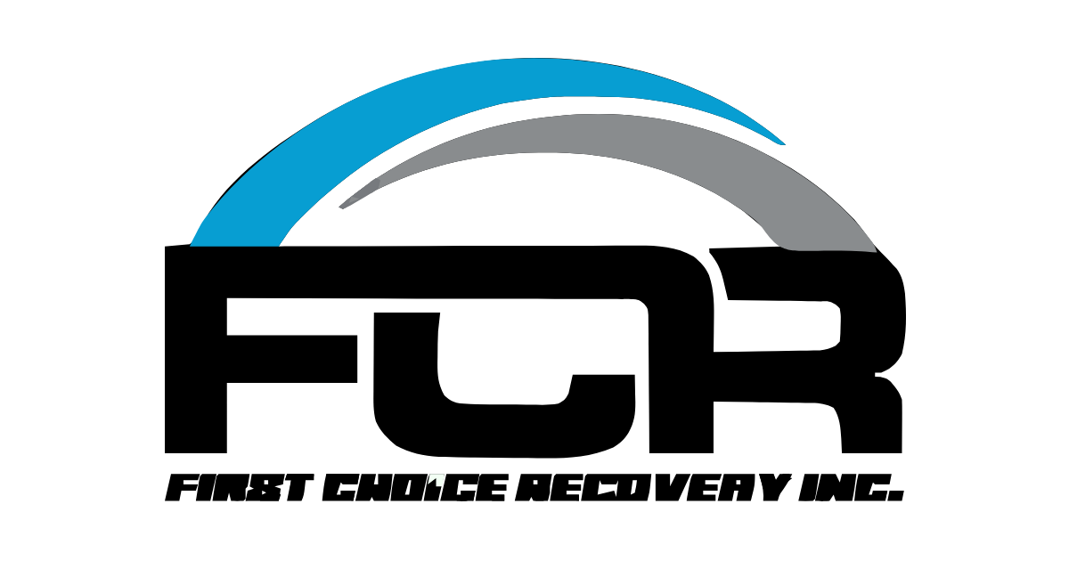 A logo for a company called first choice recovery inc.