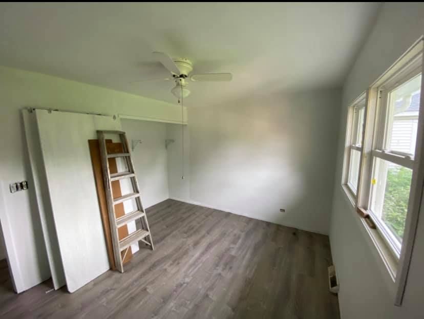 There is a ladder in the middle of the room.