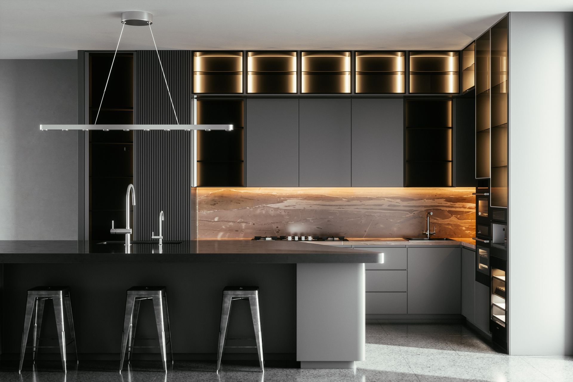 Modern Kitchen In Luxury Home — Omaha, NE — Elite 1NE Home Improvement Experts
