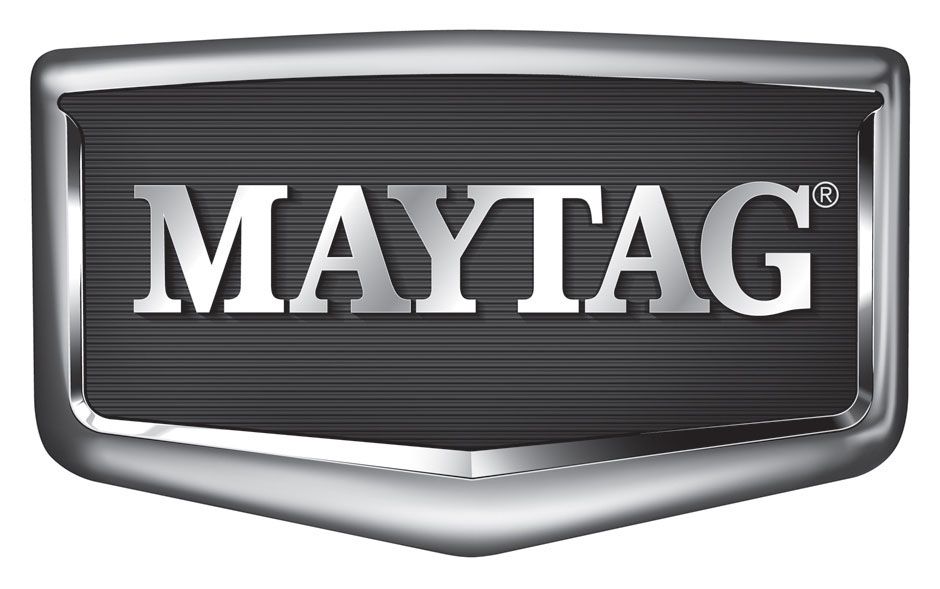 A maytag logo is shown on a white background.