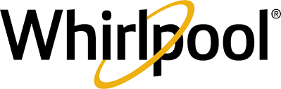 The whirlpool logo is black and yellow on a white background.
