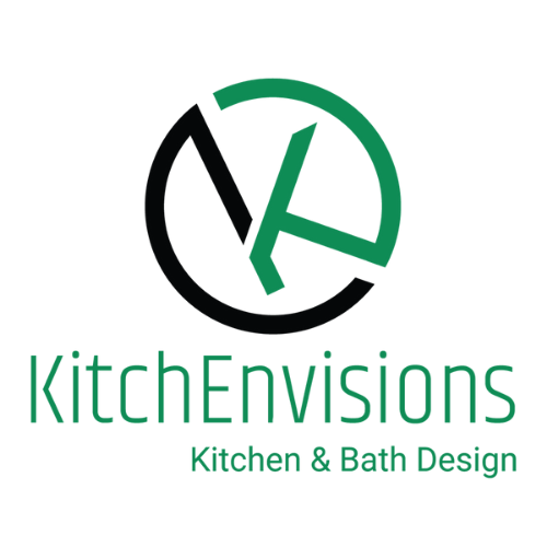 A logo for kitchen envisions kitchen and bath design