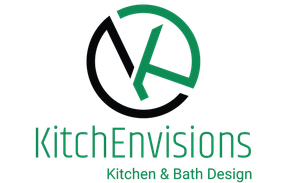 A logo for kitchen envisions kitchen and bath design