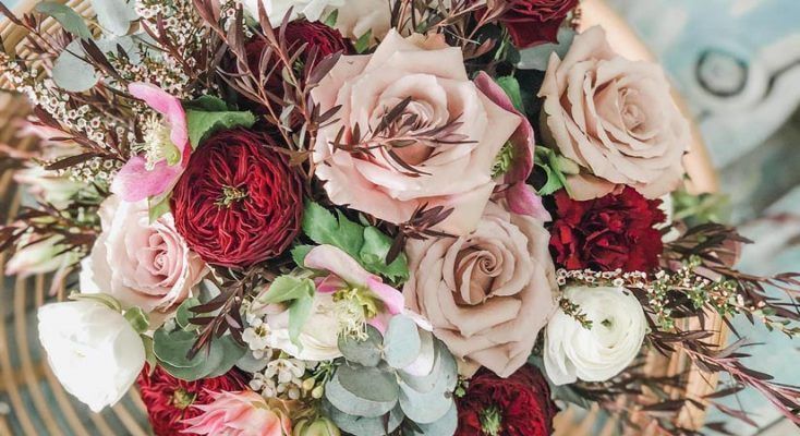 A Close Up of a Bouquet of Flowers on a Table — Suncoast Flowers in Birtinya, QLD