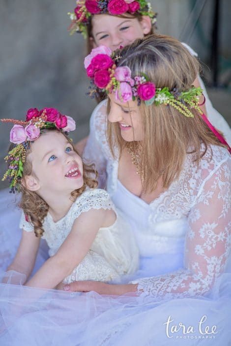A Mother and Child Wearing a Flower Crown — Suncoast Flowers in Birtinya, QLD