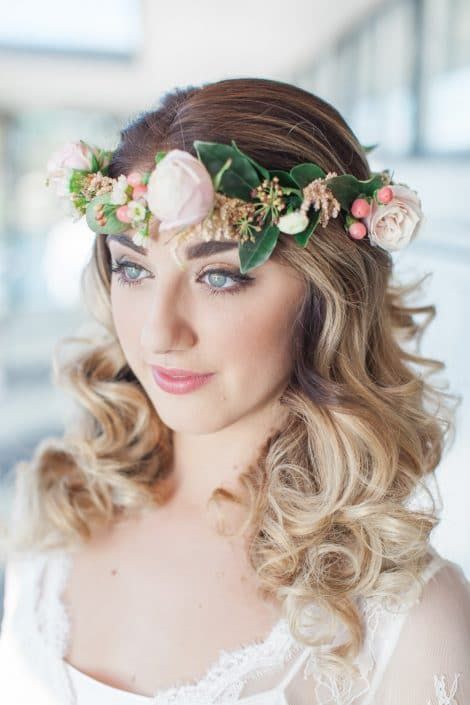 A Woman Wearing a Flower Crown in Her Hair — Suncoast Flowers in Birtinya, QLD