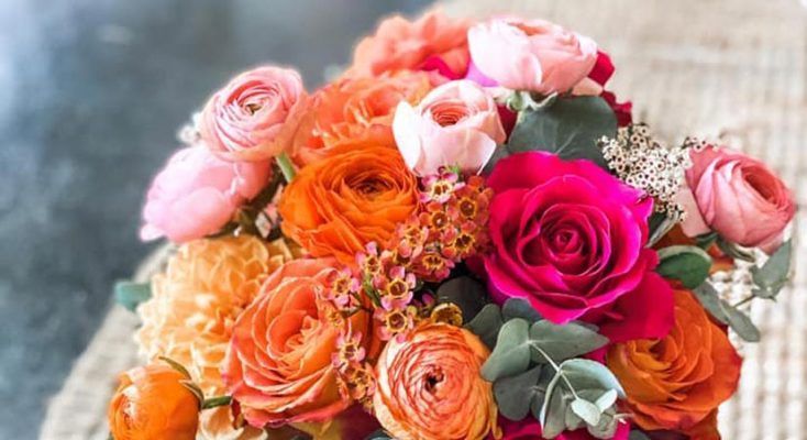 A Close Up of a Bouquet of Flowers on a Table — Suncoast Flowers in Birtinya, QLD
