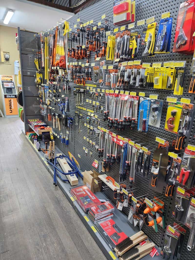 There are many Different Types of Tools on the Shelves in this Store — Rural Supplies in Dayboro, QLD