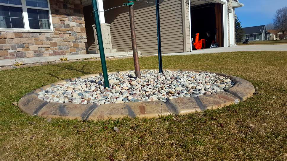 Sculptured curbing tree ring