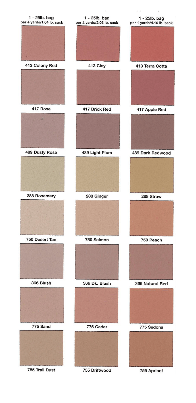 CurbScape Color Selection Chart #1