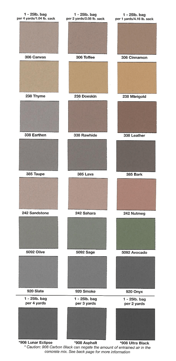 CurbScape Color Selection Chart #2