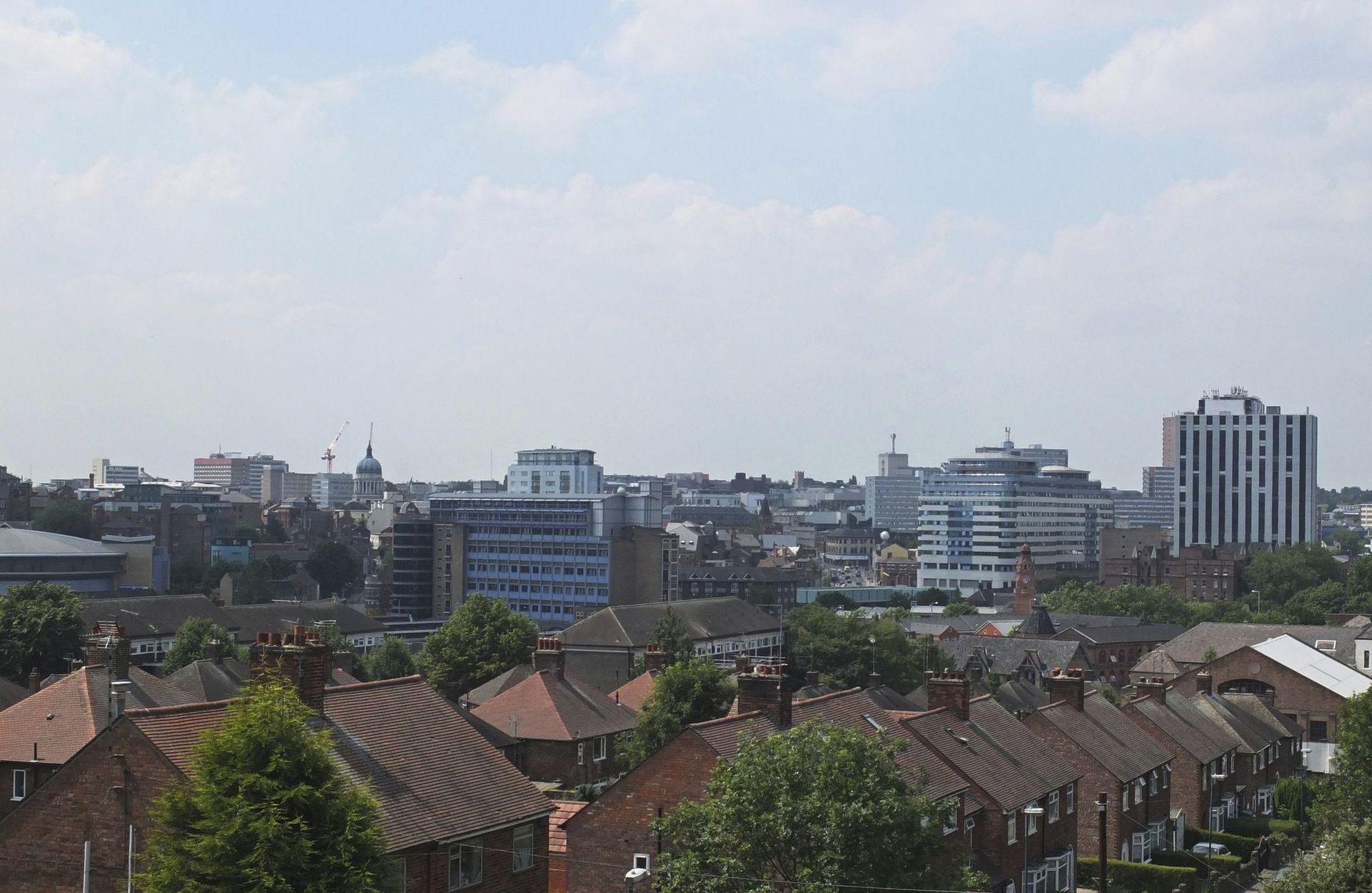 Modern office building exterior in Nottingham