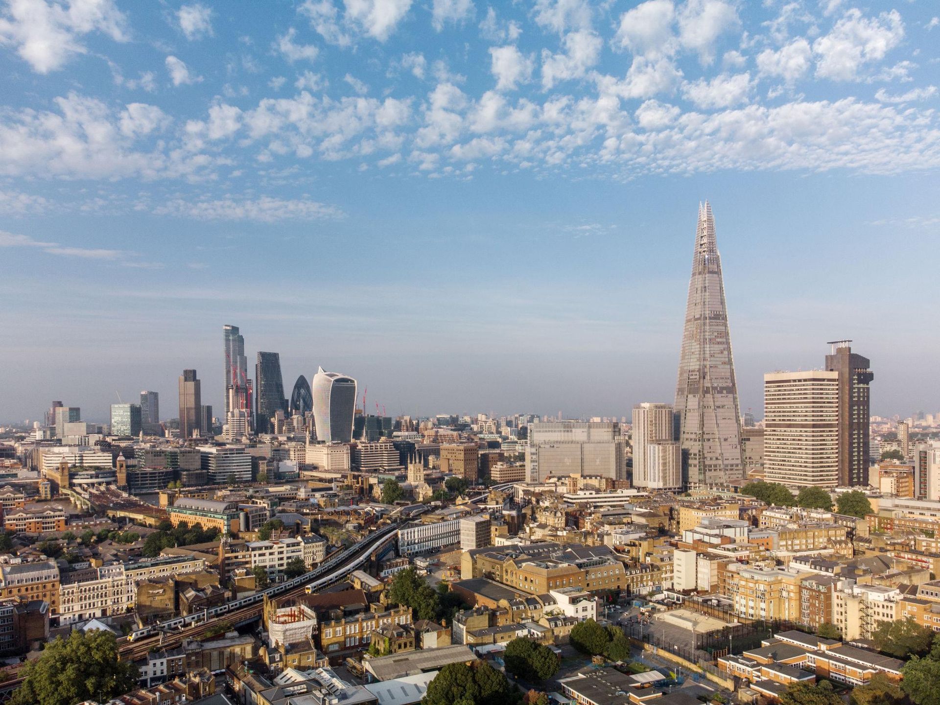 Modern office buildings in Southwark Central London
