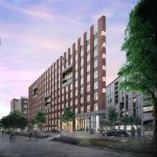 West Ham London skyline near Stratford commercial office buildings