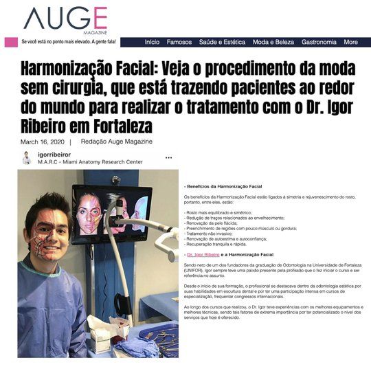 Dr. Igor Ribeiro | Igor Ribeiro Rola procedimento da moda Augemagazine harmonização facial em fortaleza