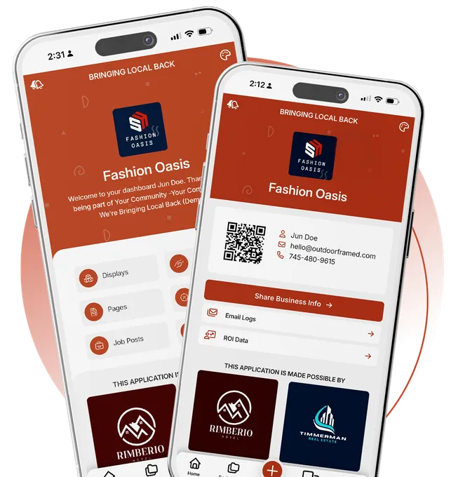 Two smartphones displaying the 