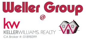 Weller Group at Keller Williams Realty logo with a house icon. Red and white colors.