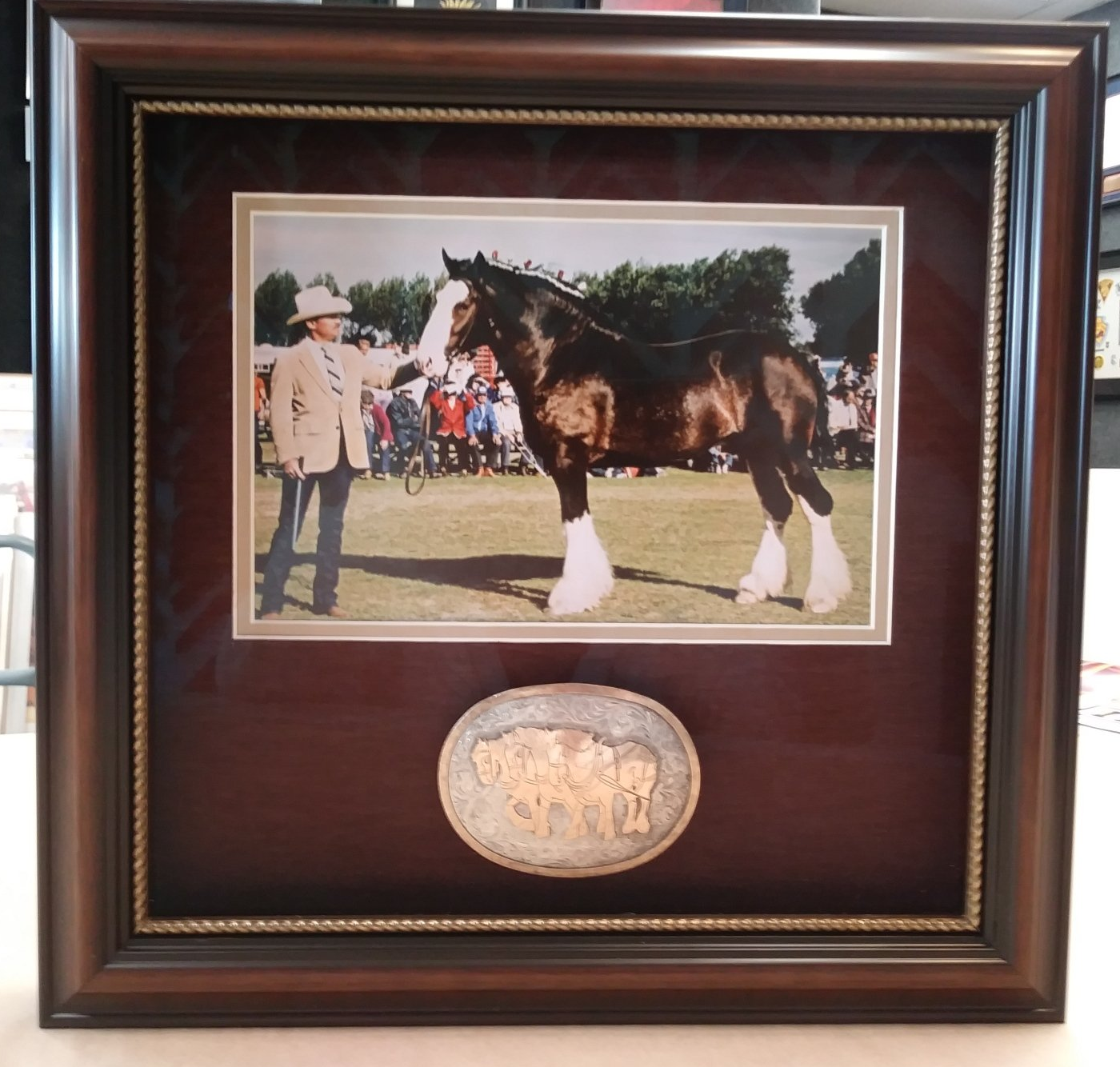 Shadow Box with Commemorative Buckle