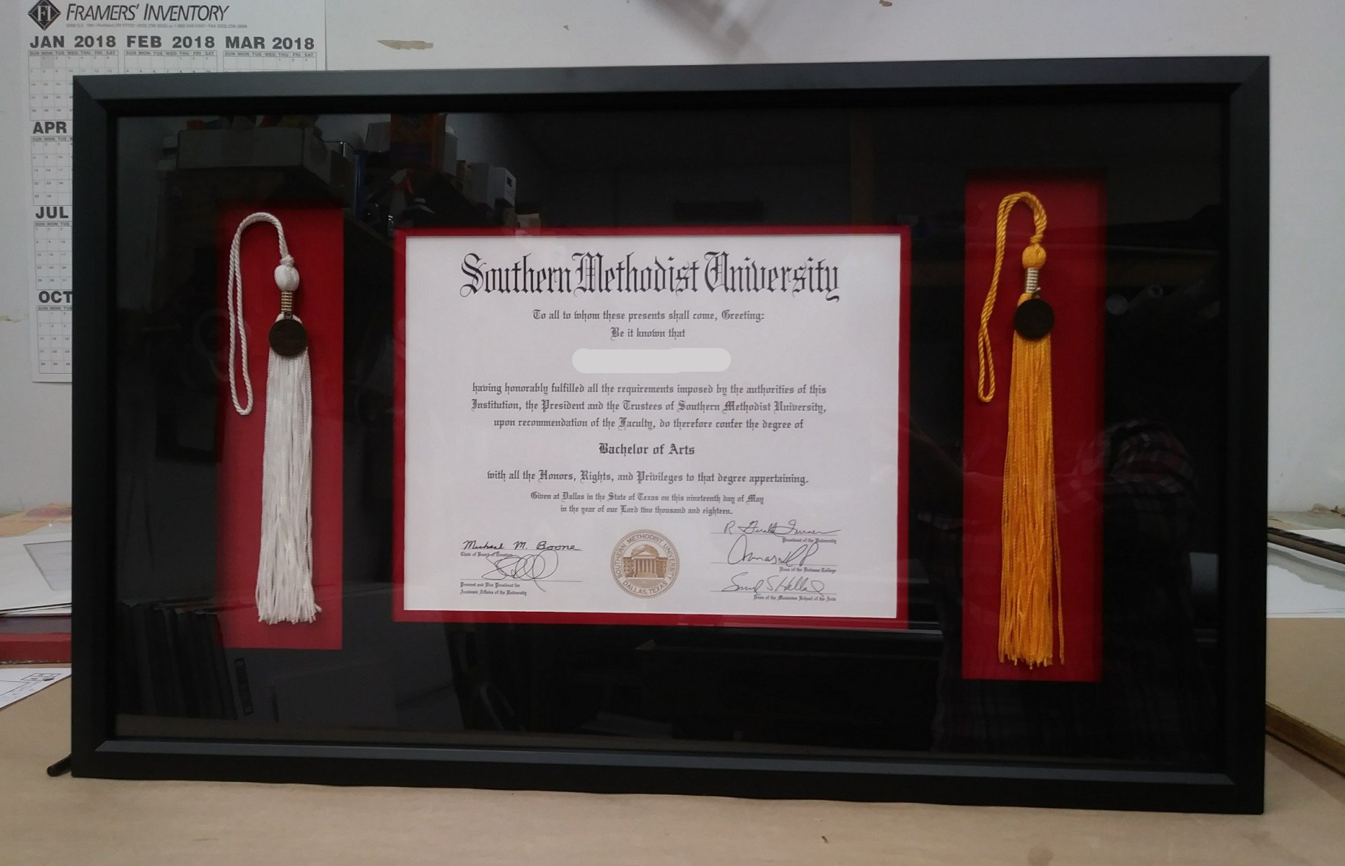 Framed Diploma