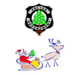 Christmas Police Dept Santa and Christmas Tree
